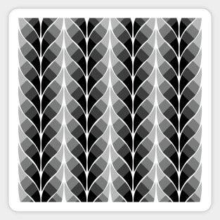 Shades Of Grey Leaf Pattern Sticker